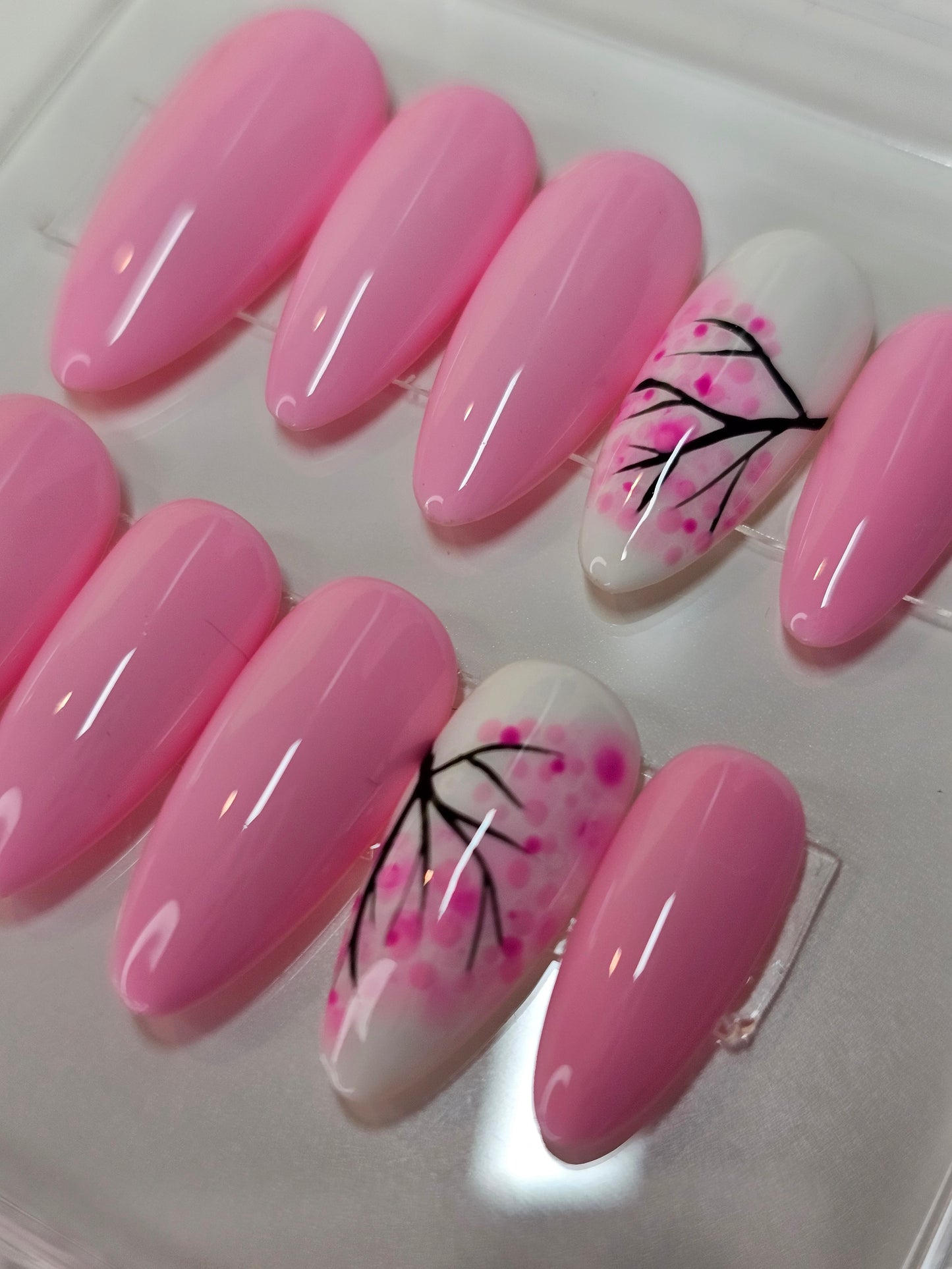 Pink Cherry Blossom 🌸 Nails