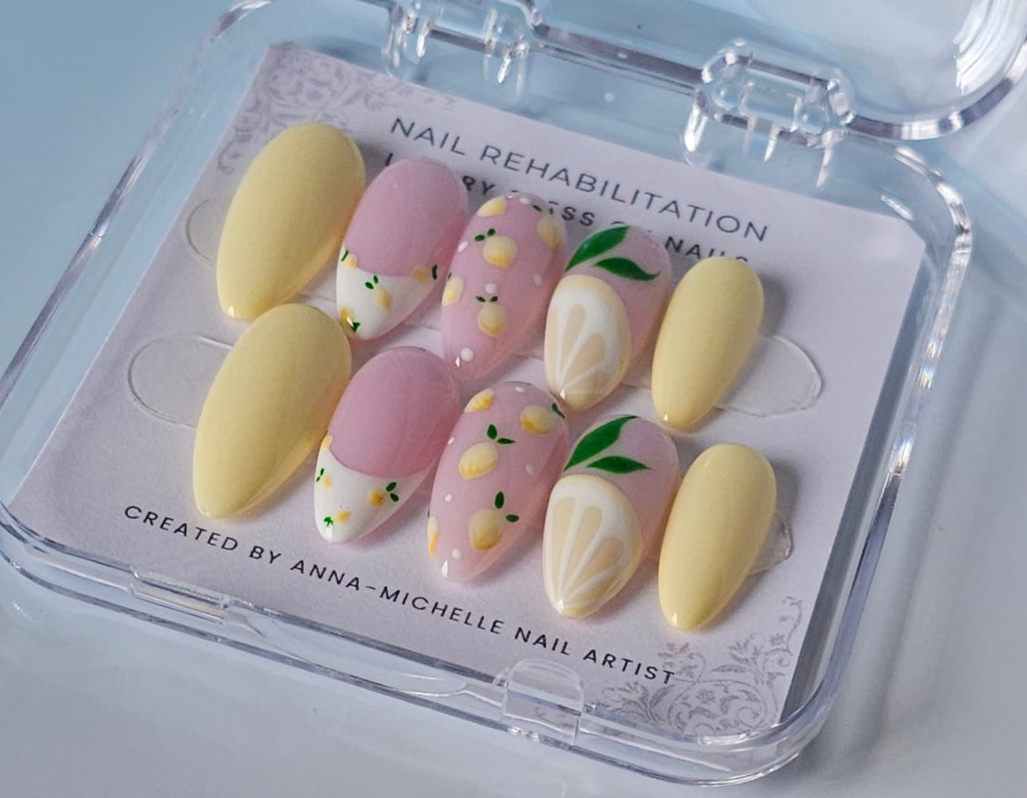 Lemons press on nails