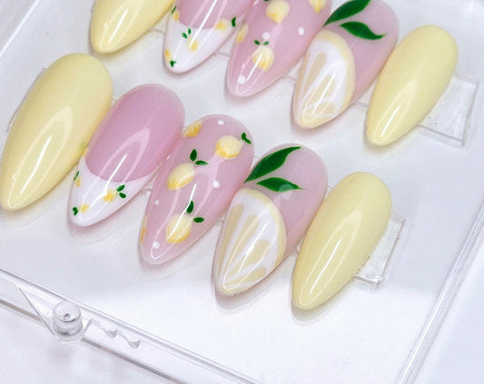 Lemons press on nails